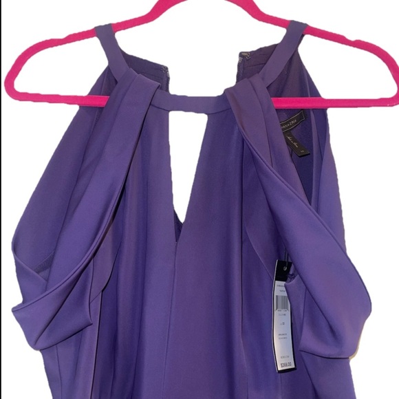 BCBGMaxAzria Purple One Shoulder Gown - Picture 5 of 8